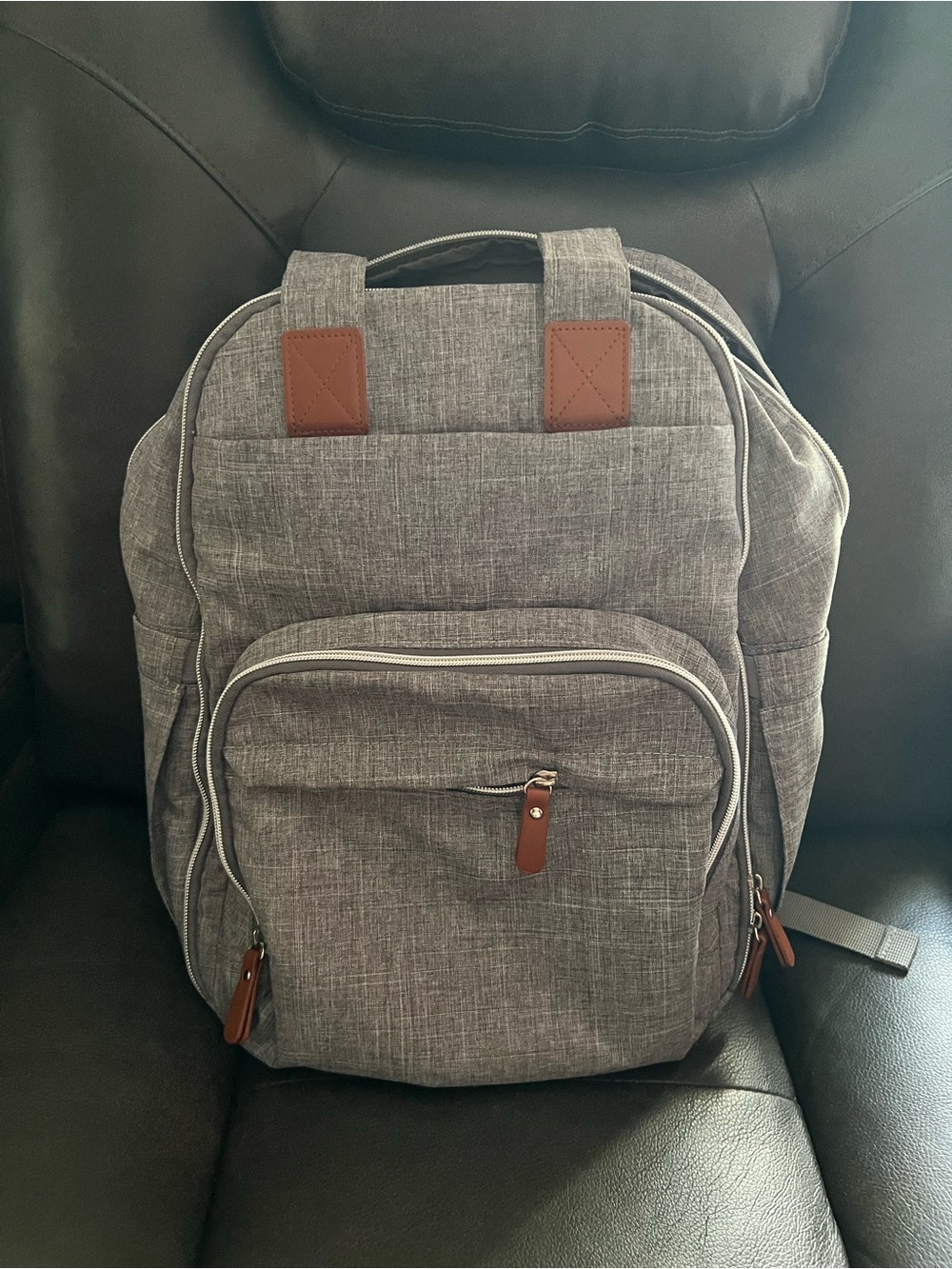Gray baby backpack never used new without tags perfect condition